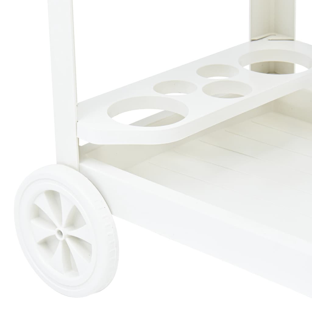 Beverage Cart White 69x53x72 cm Plastic